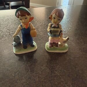 Charming Boy and Girl Figurines